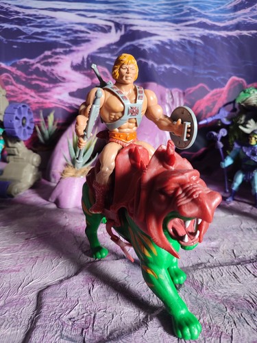 Vintage man und battlecat - he-man,